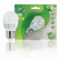 Energiezuinige 3,5 W power LED kogellamp compact formaat
